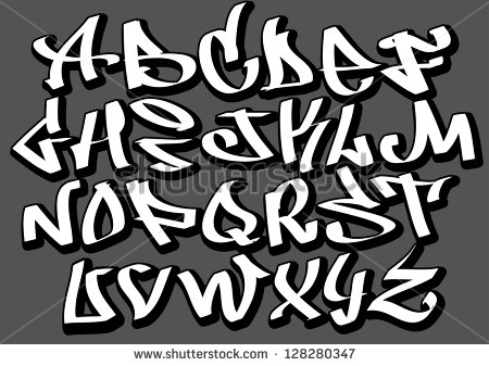 Hip Hop Graffiti Font Alphabet