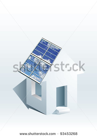 House with Solar Panel Icon