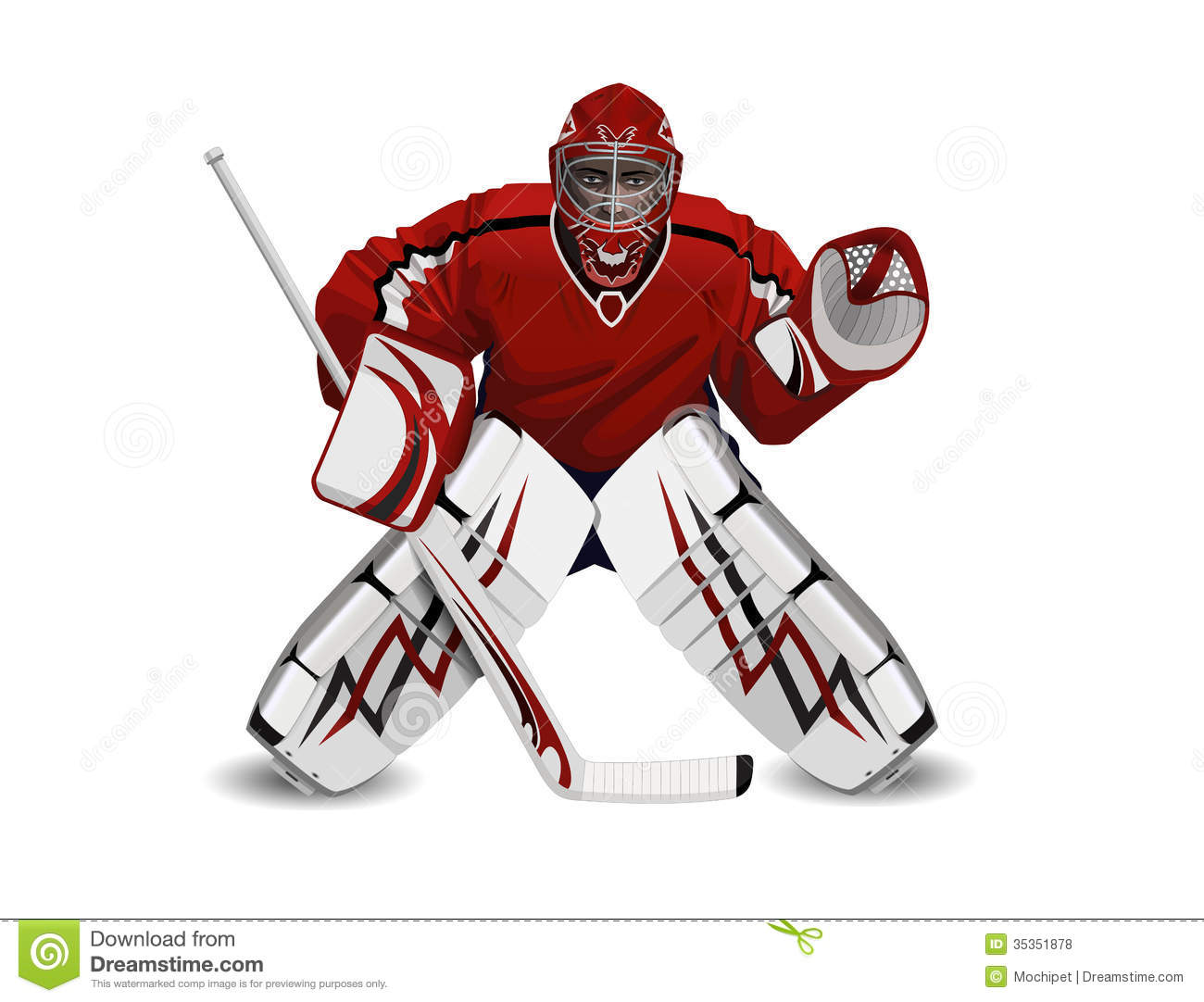 Ice Hockey Goalie Clip Art