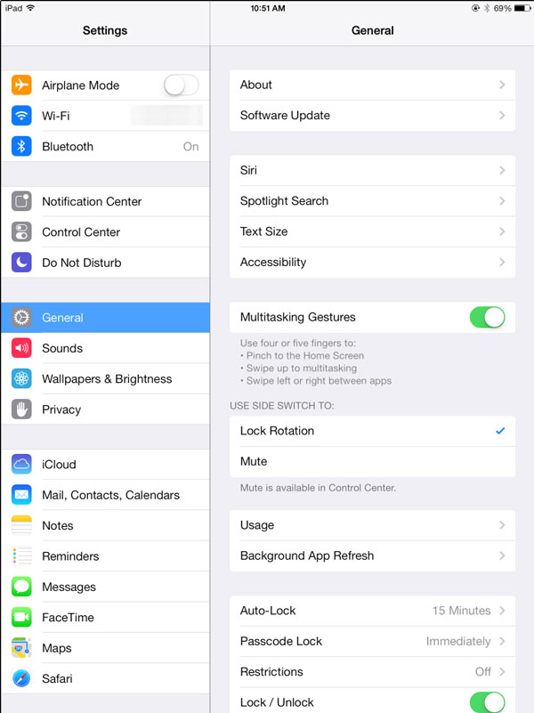 iOS 7 iPad Settings Icon