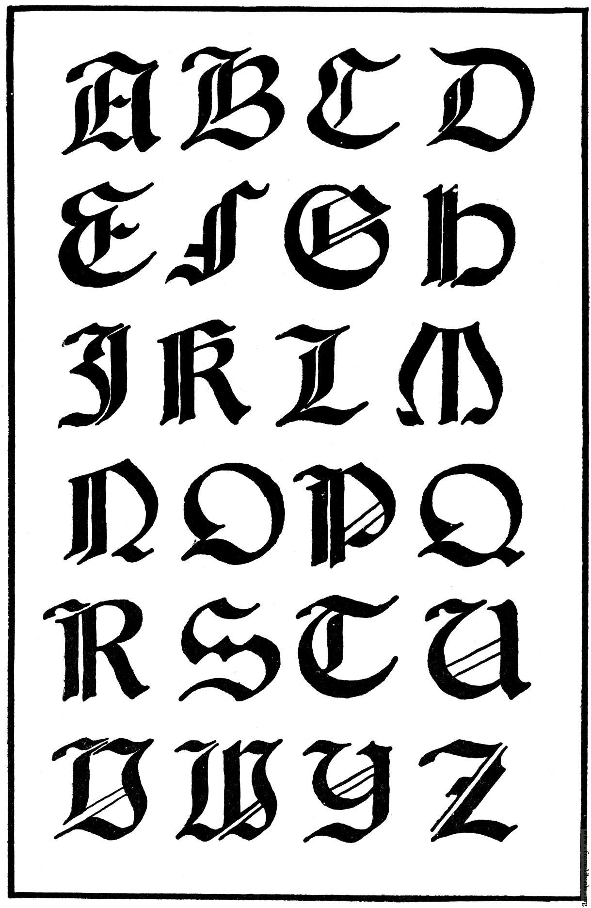 Italian Gothic Letters Italian Gothic Letters