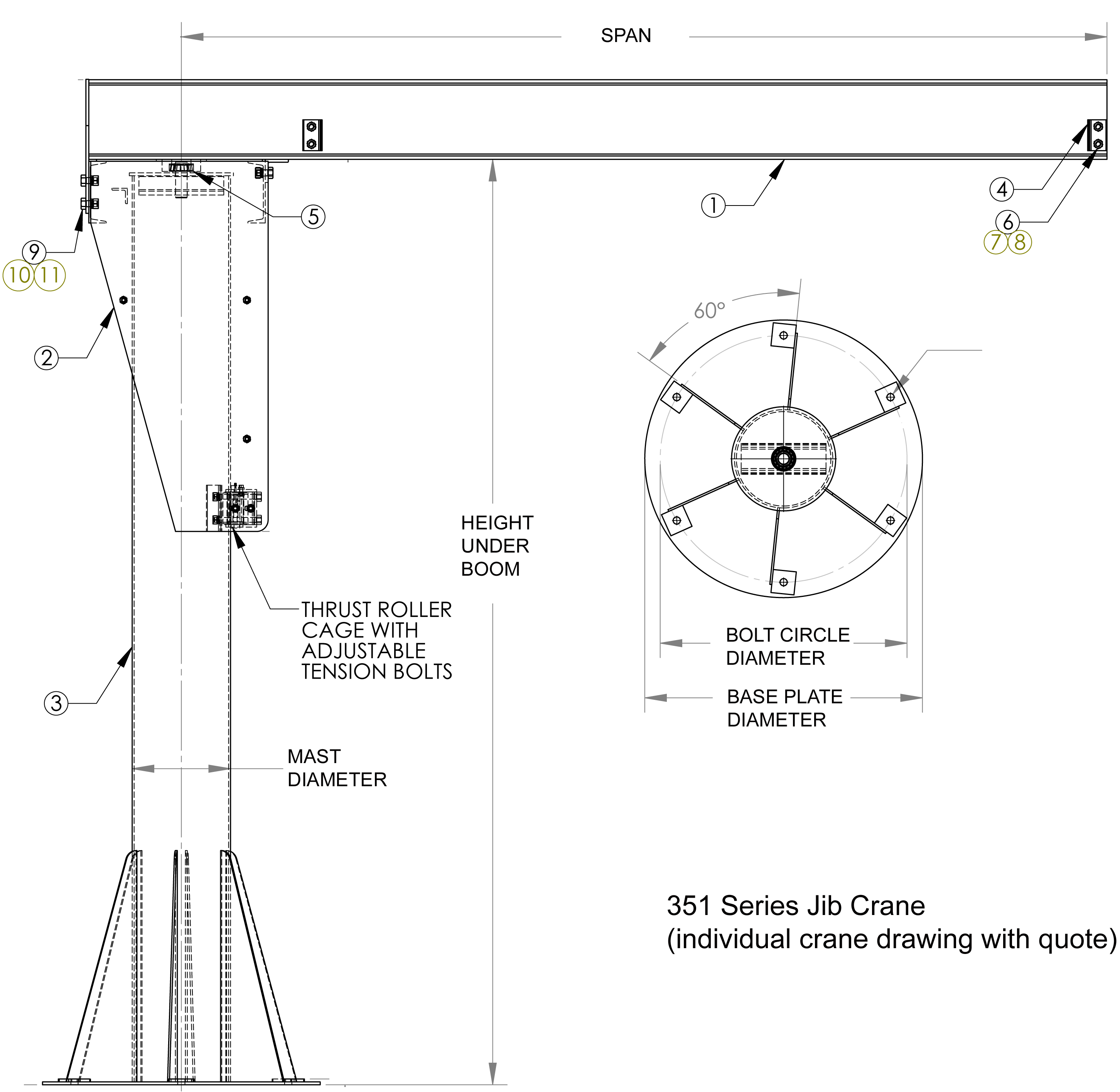 Jib Crane Drawing