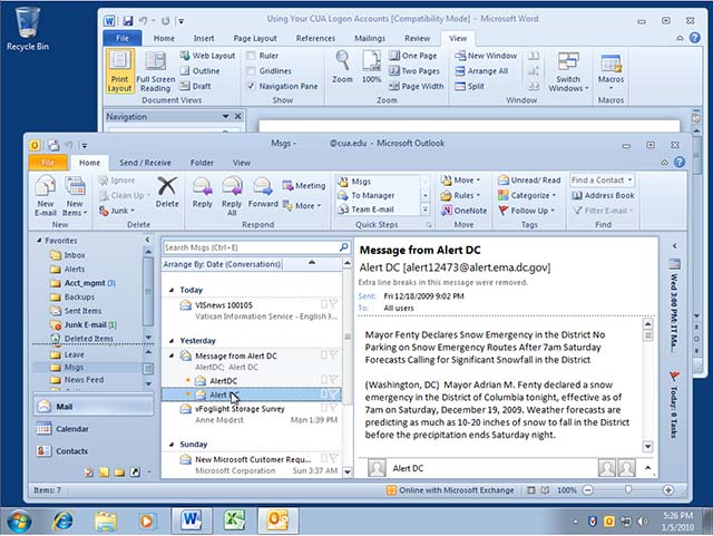 Microsoft Office 2010 Windows 7