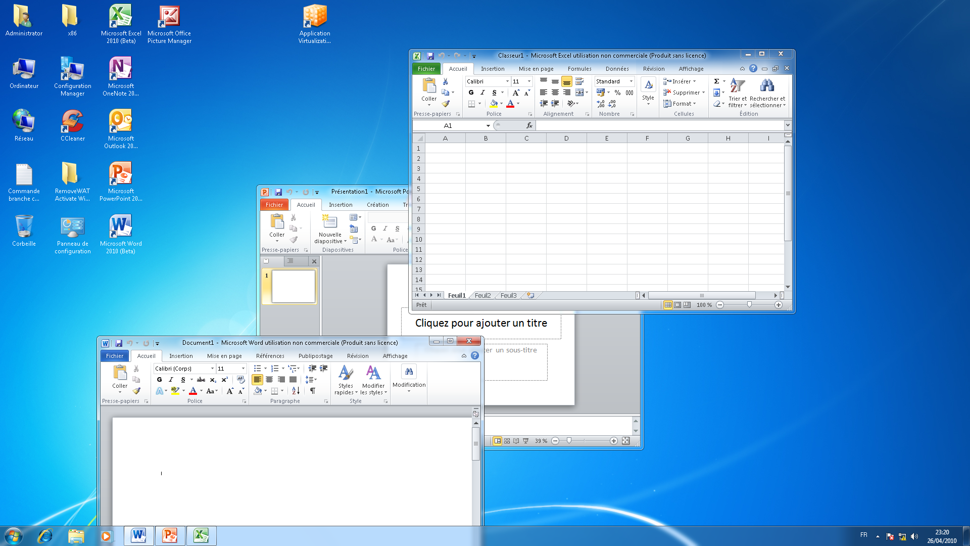 Microsoft Office 2010 Windows 7