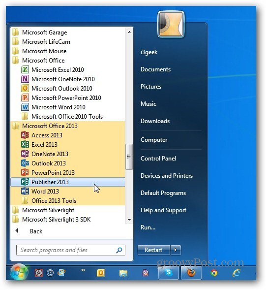 Microsoft Office 2013 Windows 7