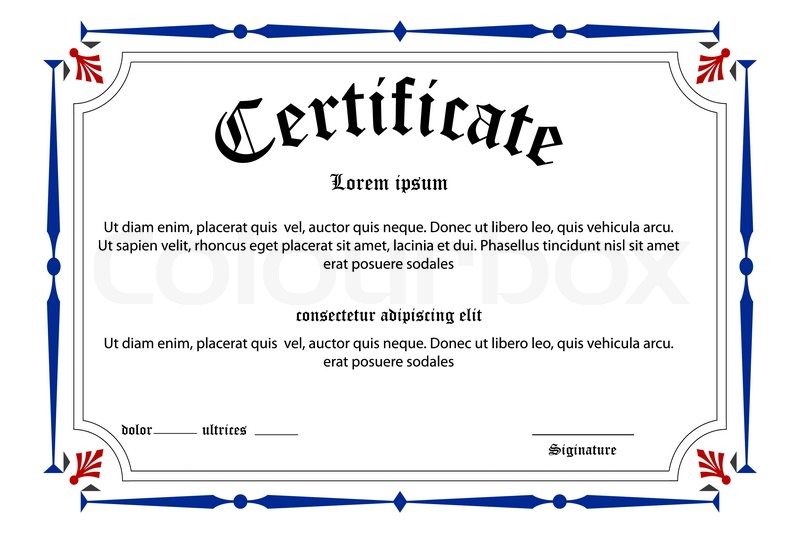 Microsoft Stock Certificate Templates Editable