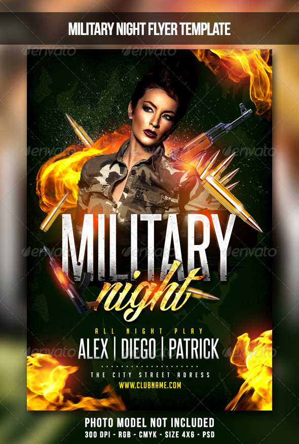 Military Night Flyer Template Free