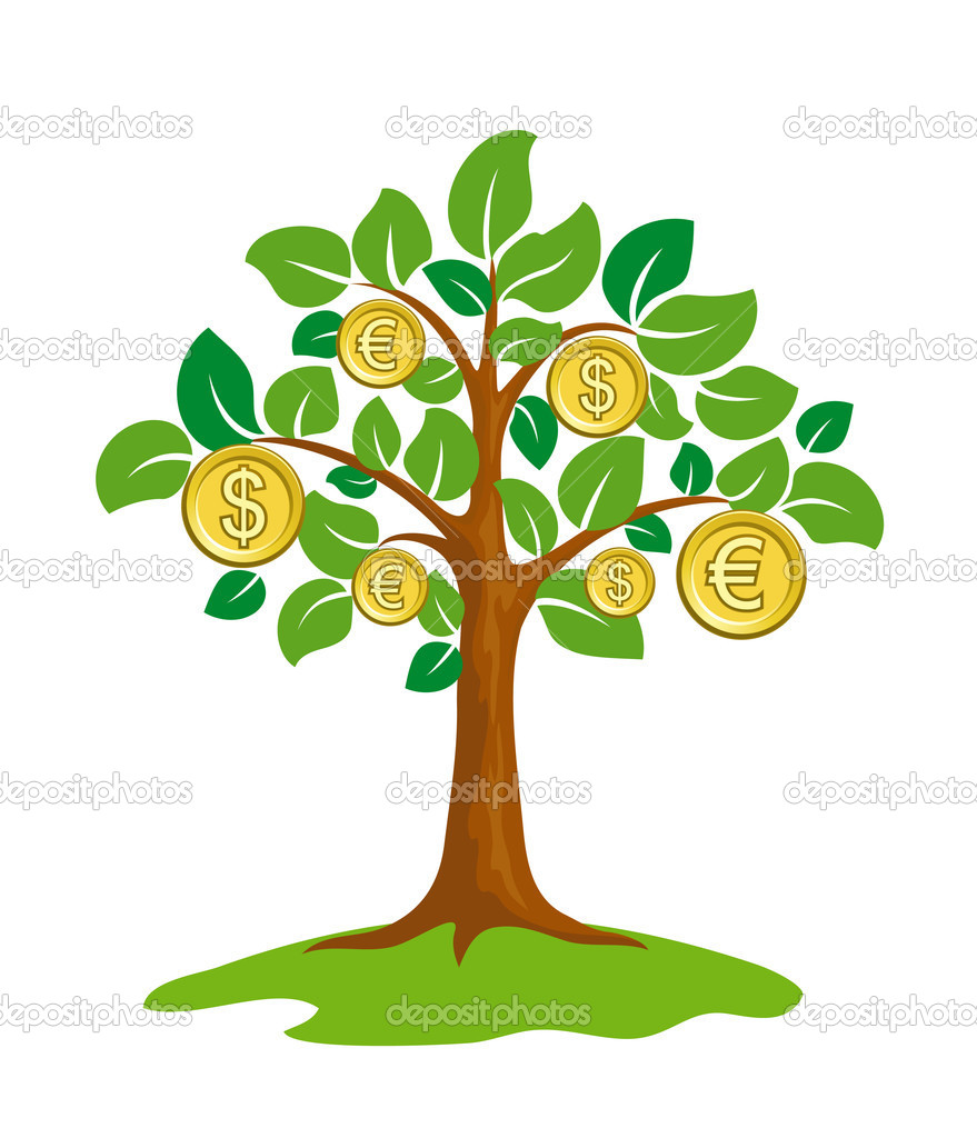 Money Tree with Coins