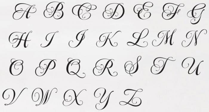 Monogram Script Font Letters
