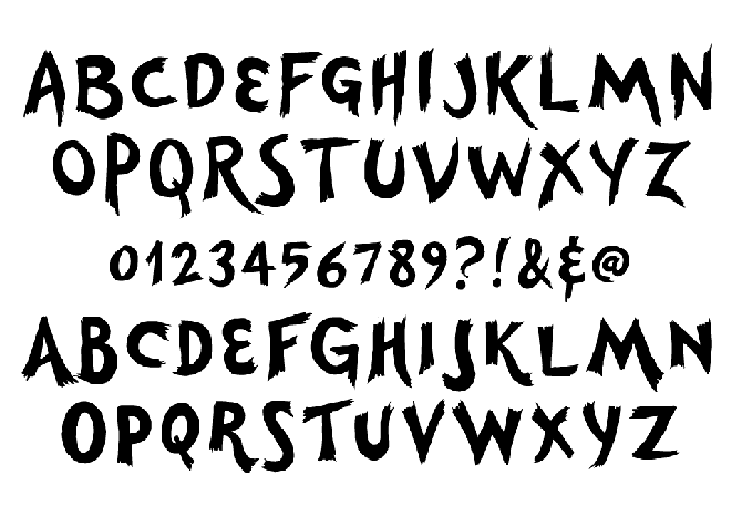 Motorcycle Font Letters