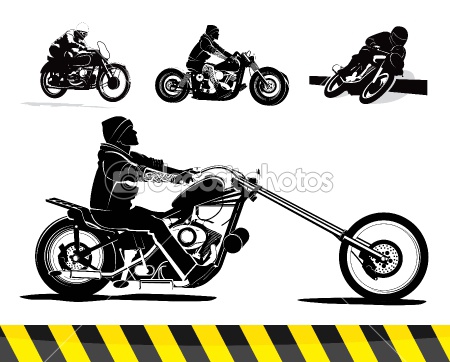 Motorcycle Vector Graphics Clip Art