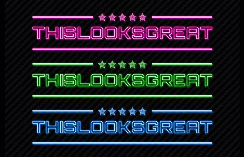 Neon Glow Text Free Download