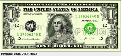 One Dollar Bill Clip Art