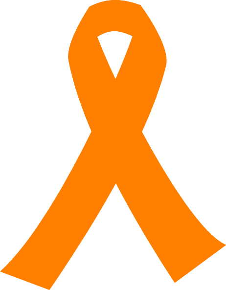 Orange Cancer Ribbon Clip Art
