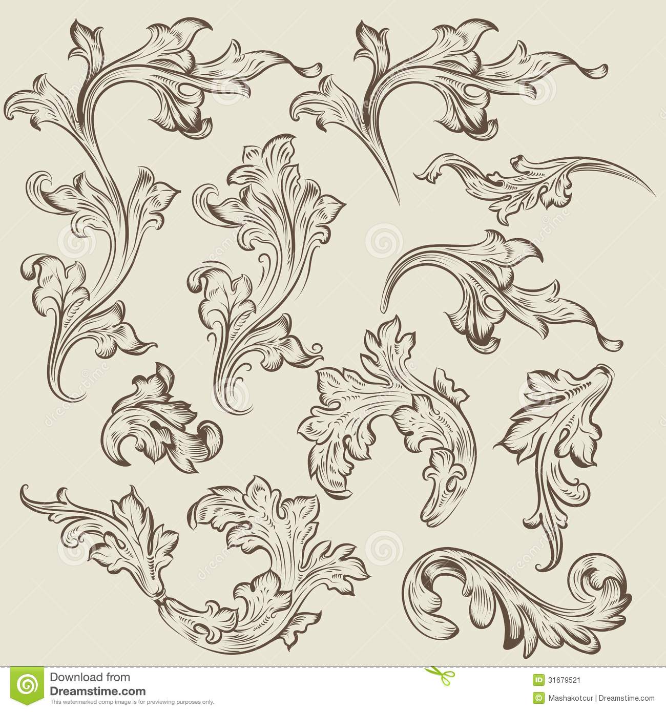 Ornament Swirl Vector Design