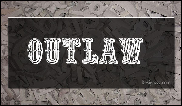 Outlaw Font Tattoo Designs