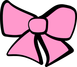 Pink Hair Bow Clip Art