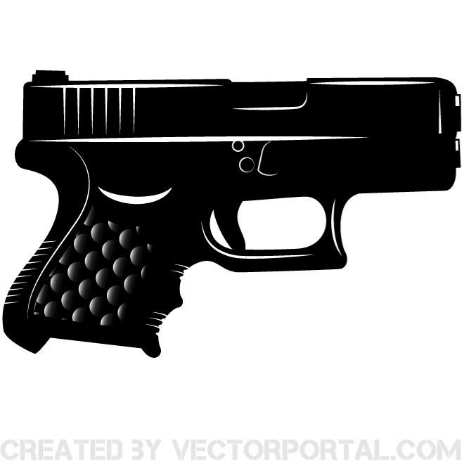 Pistol Vector Clip Art