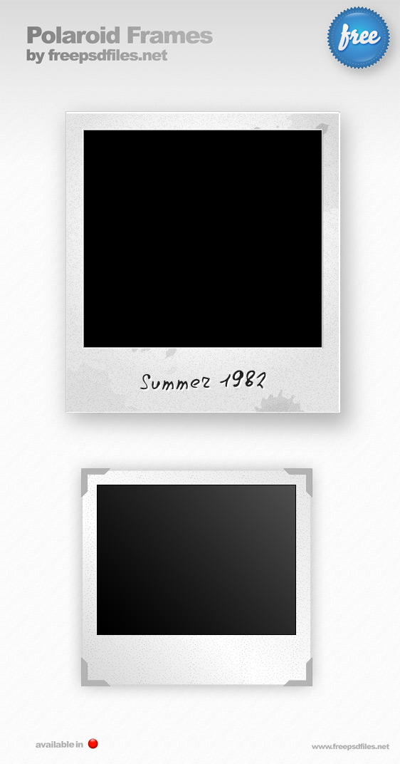 Polaroid Frames PSD Templates