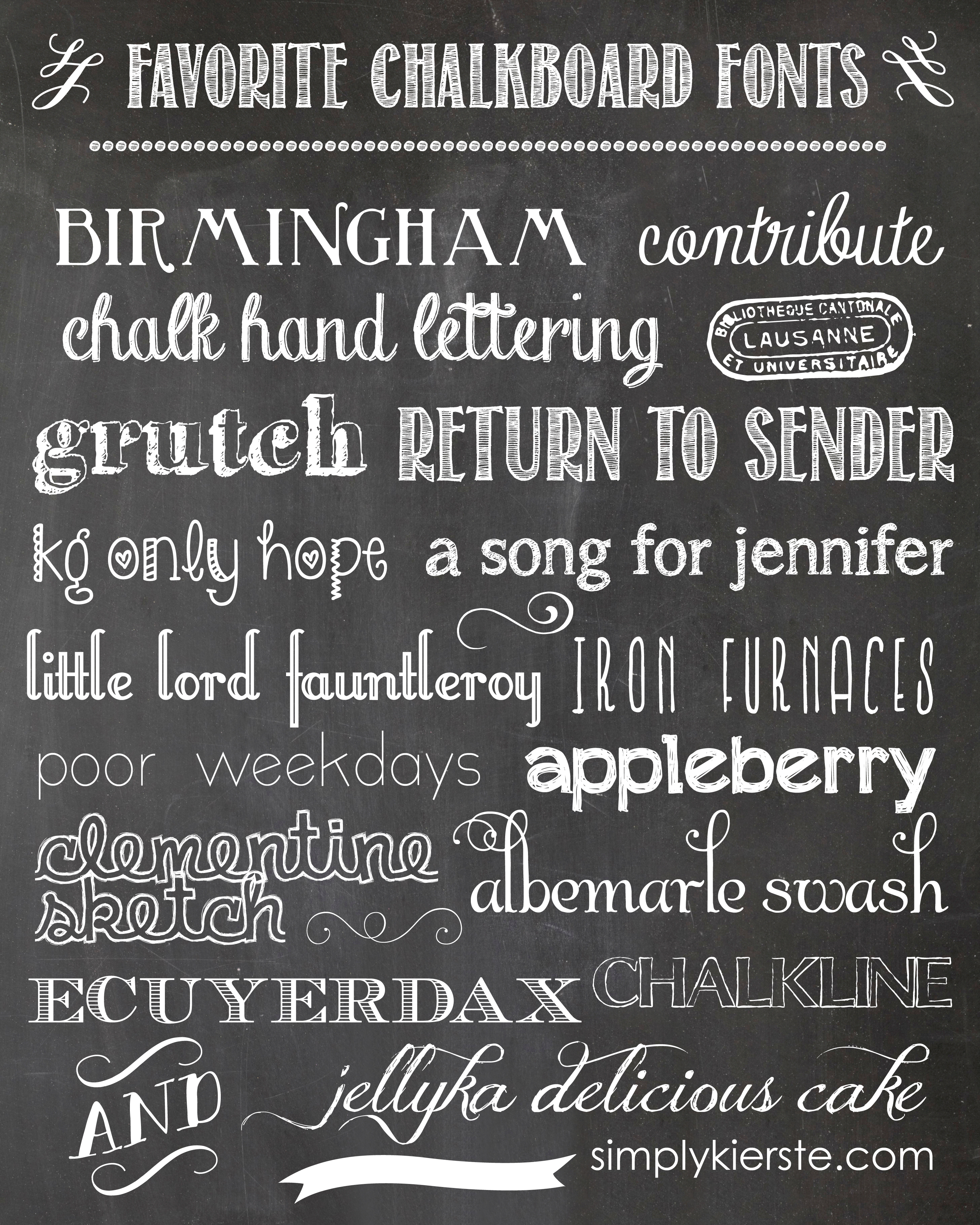 chalkboard art fonts