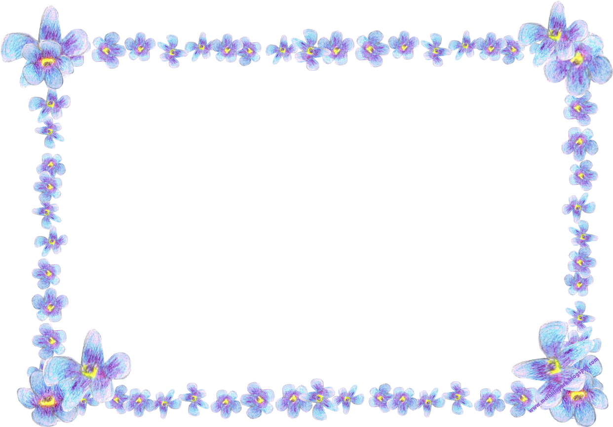 Purple Flower Borders and Frames