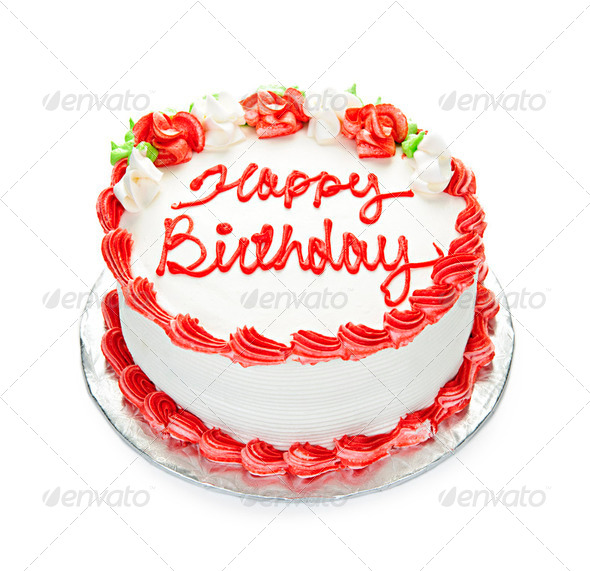 Red Birthday Cake Clip Art