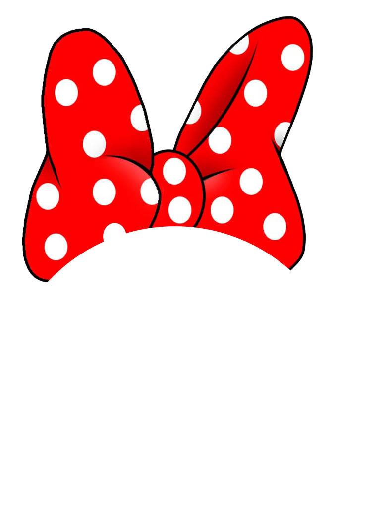 Red Minnie Mouse Bow Template