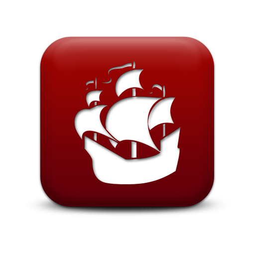 Red Square White Ship Logo