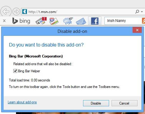 Remove Bing Toolbar