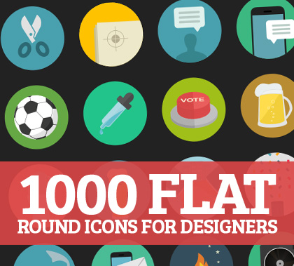 Round Flat Icons Vector