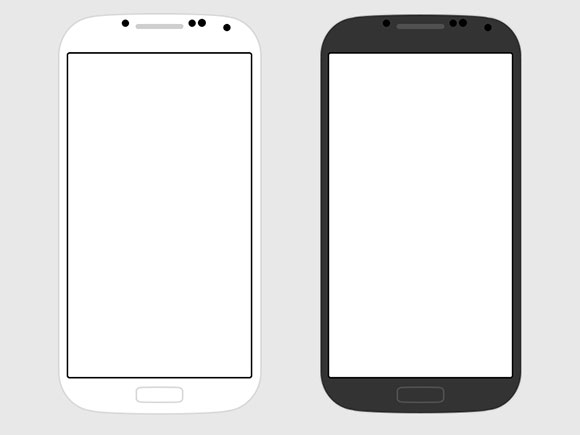 12 Samsung Galaxy S4 PSD Mockups Images