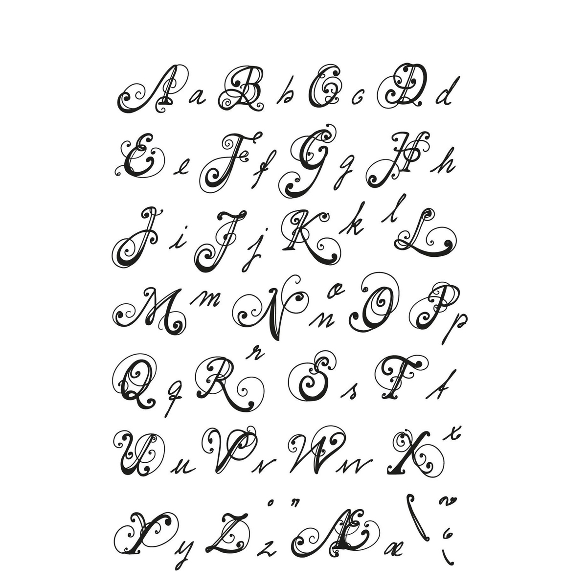 Script Alphabet Letters