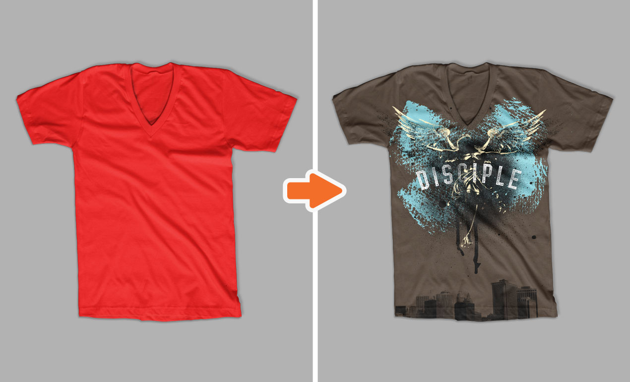 Shirt Mockup Template for Photoshop