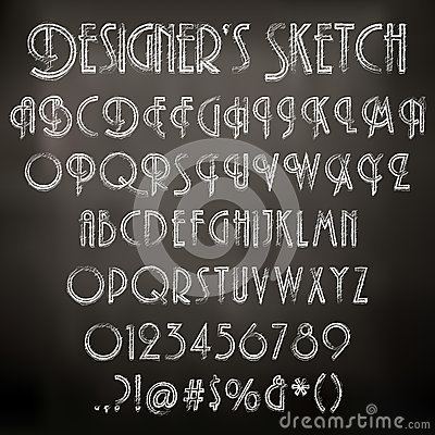 Sketched Chalkboard Font Sketched Chalkboard Font
