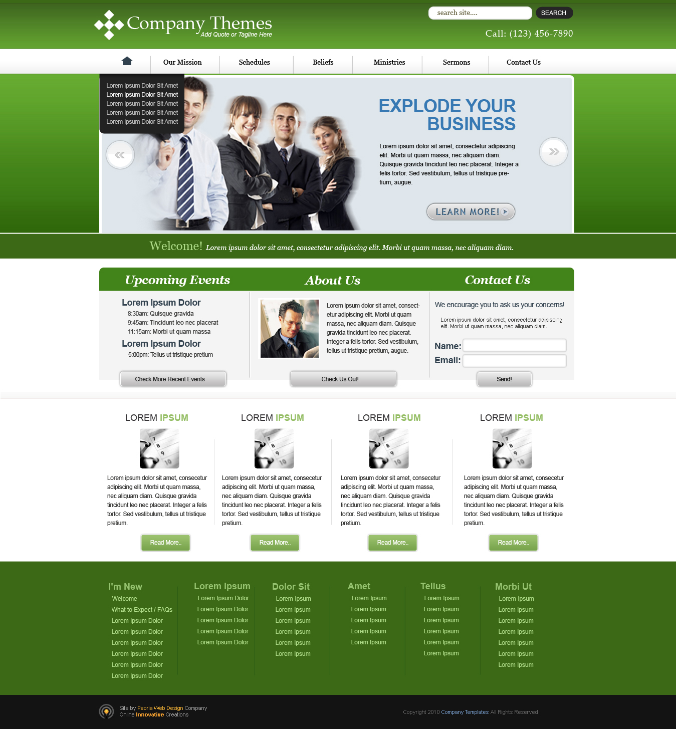 Small Business Website Templates Small Business Website Templates