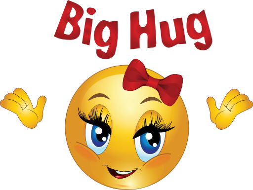 Smiley-Face Hug Clip Art