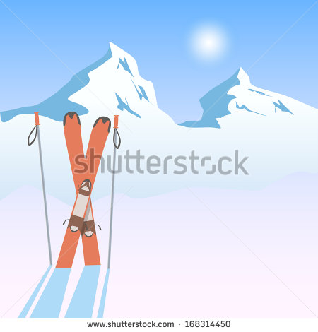 Snowy Mountain Illustration Vector