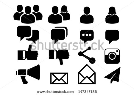 Social Media Icons Black