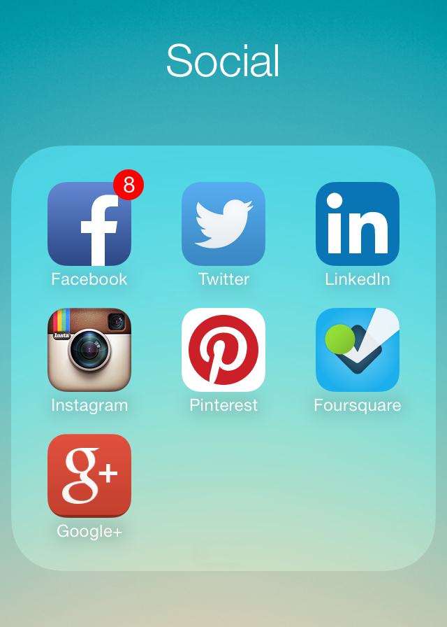 Social Media Icons On iPhone