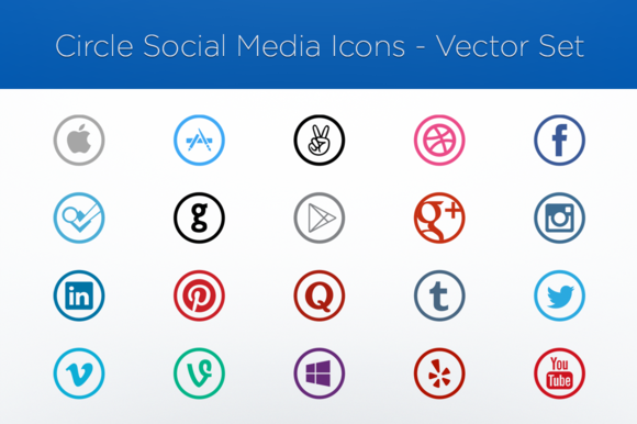 Social Media Icons Vector