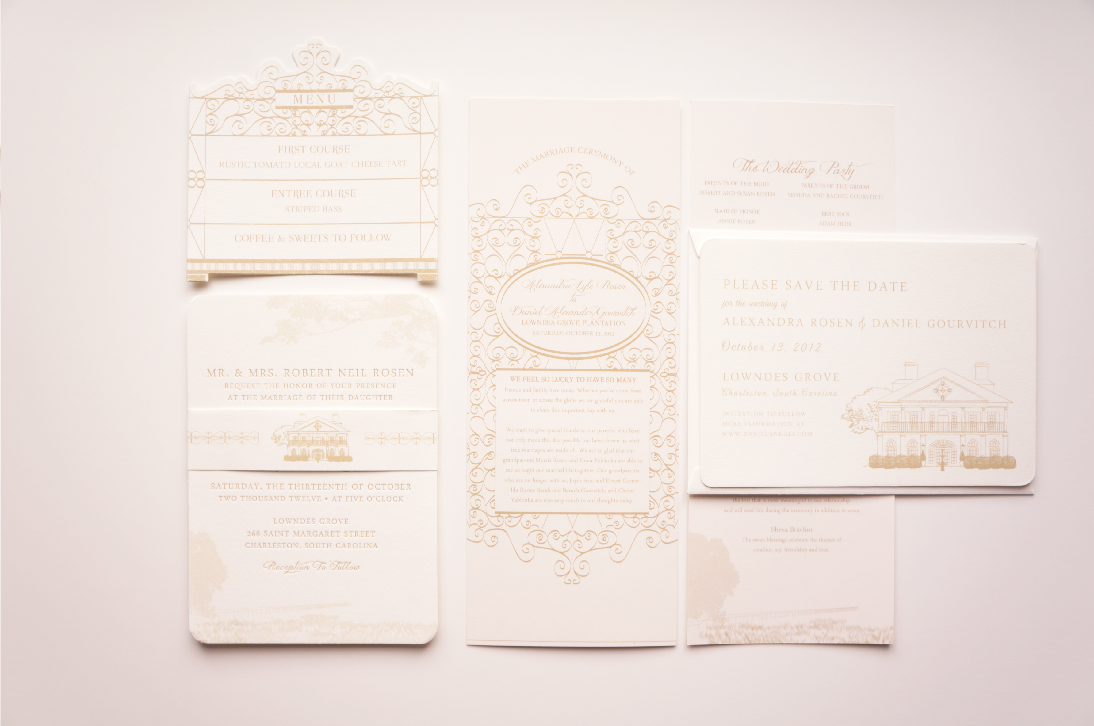 Southern Plantation Wedding Invitation