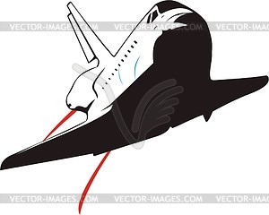 Space Shuttle Black and White Vector