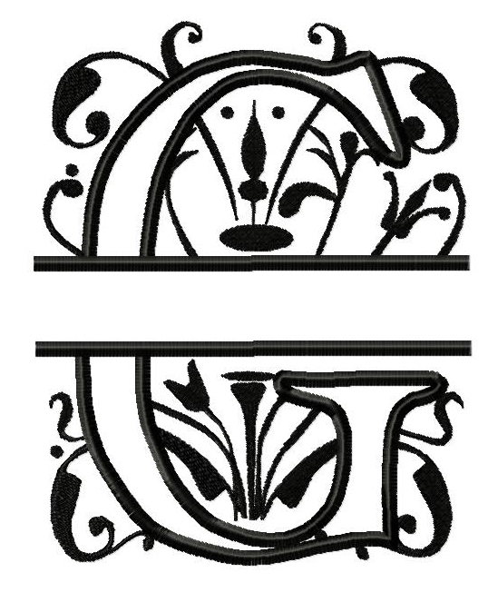 Split Letter Applique Design