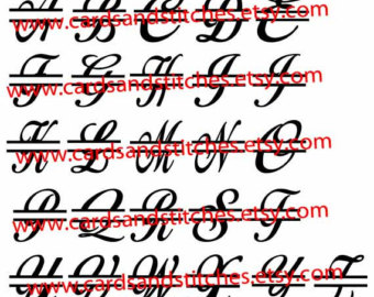 Split Letter Monogram SVG Files