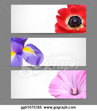 Spring Flower Banner Templates Spring Flower Banner Templates