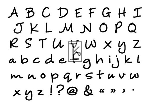 Stamp Font Alphabet
