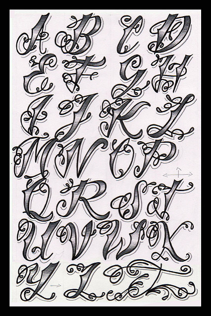 Tattoo Lettering Styles Alphabet
