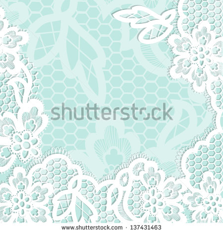 Tiffany Blue Background with Lace