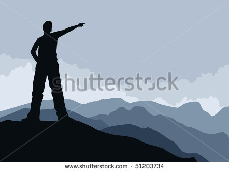 Top Mountain Peak Vector