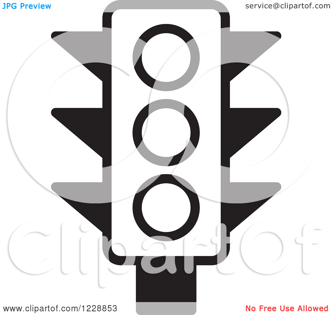 Traffic Light Clip Art Black and White